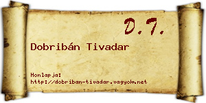 Dobribán Tivadar névjegykártya