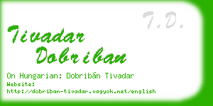 tivadar dobriban business card