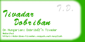 tivadar dobriban business card